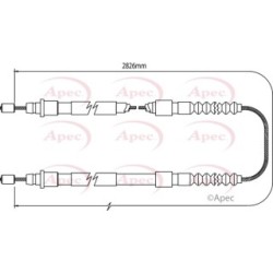 Handbrake Cable APEC CAB1069 OE Ref 1329844080