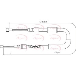 Handbrake Cable APEC CAB1070 OE Ref 474617