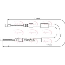 Handbrake Cable APEC CAB1072 OE Ref 474618