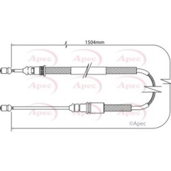 Handbrake Cable APEC CAB1073 OE Ref 4745H8