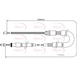 Handbrake Cable APEC CAB1075 OE Ref 4745J9