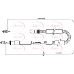 Handbrake Cable APEC CAB1077 OE Ref 4745K1
