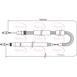Handbrake Cable APEC CAB1078 OE Ref 4745K0