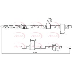 Handbrake Cable APEC CAB1079 OE Ref 597601H400