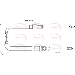 Handbrake Cable APEC CAB1080 OE Ref 4745Z5