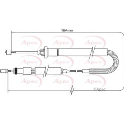 Handbrake Cable APEC CAB1081 OE Ref 9633826780