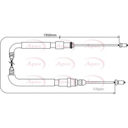 Handbrake Cable APEC CAB1083 OE Ref A2044200985