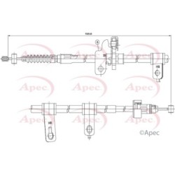 Handbrake Cable APEC CAB1086 OE Ref 5977007300