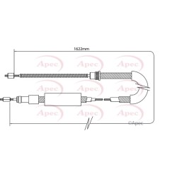 Handbrake Cable APEC CAB1087 OE Ref 1688323