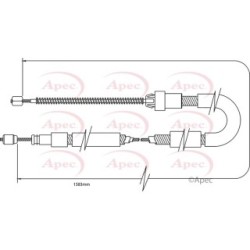 Handbrake Cable APEC CAB1090 OE Ref 46766309