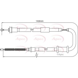 Handbrake Cable APEC CAB1094 OE Ref 51786840
