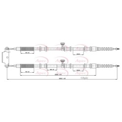 Handbrake Cable APEC CAB1095 OE Ref 522020