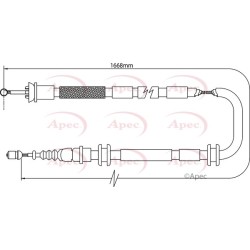 Handbrake Cable APEC CAB1096 OE Ref 51718093