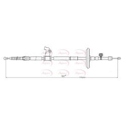 Handbrake Cable APEC CAB1099 OE Ref 13367627