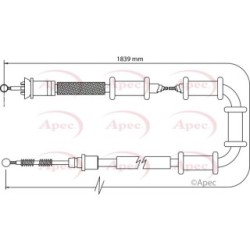 Handbrake Cable APEC CAB1103 OE Ref 51882838