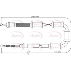 Handbrake Cable APEC CAB1104 OE Ref 51882837