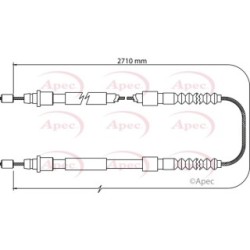 Handbrake Cable APEC CAB1106 OE Ref 4745W5