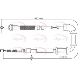 Handbrake Cable APEC CAB1107 OE Ref 55701942