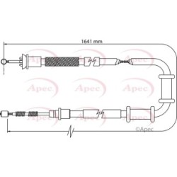 Handbrake Cable APEC CAB1108 OE Ref 55704107