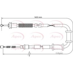 Handbrake Cable APEC CAB1109 OE Ref 55704105
