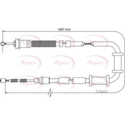 Handbrake Cable APEC CAB1110 OE Ref 55701946