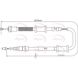 Handbrake Cable APEC CAB1112 OE Ref 51871599