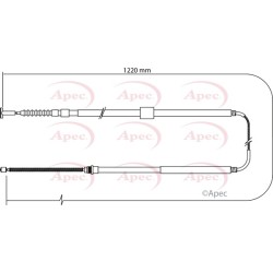 Handbrake Cable APEC CAB1114 OE Ref 51733786