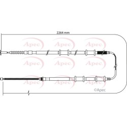 Handbrake Cable APEC CAB1115 OE Ref 46556689
