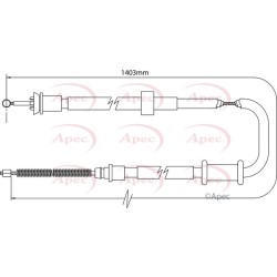 Handbrake Cable APEC CAB1116 OE Ref 51708686