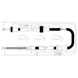 Handbrake Cable APEC CAB1118 OE Ref 51900393