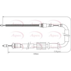 Handbrake Cable APEC CAB1119 OE Ref 7747331