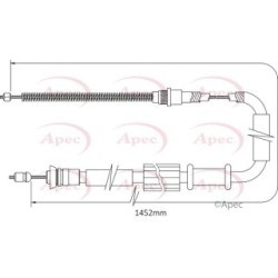 Handbrake Cable APEC CAB1120 OE Ref 7747332