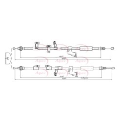 Handbrake Cable APEC CAB1125 OE Ref 1693437