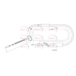 Handbrake Cable APEC CAB1129 OE Ref 1694201685