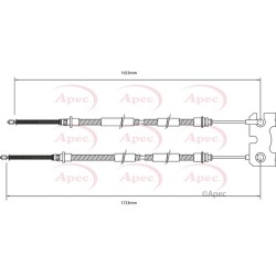 Handbrake Cable APEC CAB1132 OE Ref 1036201