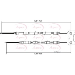 Handbrake Cable APEC CAB1133 OE Ref 1036229