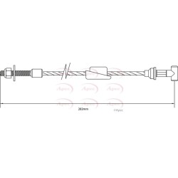 Handbrake Cable APEC CAB1134 OE Ref 1027516
