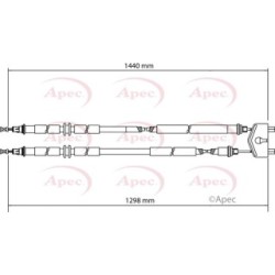 Handbrake Cable APEC CAB1136 OE Ref 1201199