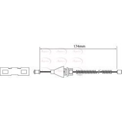 Handbrake Cable APEC CAB1137 OE Ref 1094178