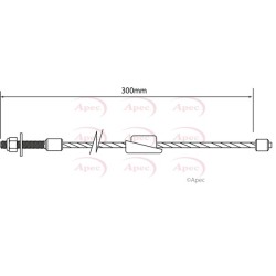 Handbrake Cable APEC CAB1138 OE Ref 2S612853AC