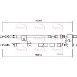 Handbrake Cable APEC CAB1139 OE Ref 1514311