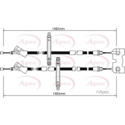 Handbrake Cable APEC CAB1140 OE Ref 1065660