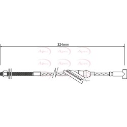 Handbrake Cable APEC CAB1142 OE Ref 1076707