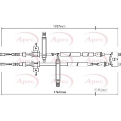 Handbrake Cable APEC CAB1144 OE Ref 1253159