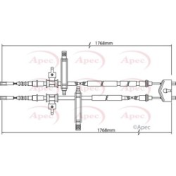 Handbrake Cable APEC CAB1146 OE Ref 1148768