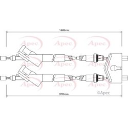 Handbrake Cable APEC CAB1149 OE Ref 1340831