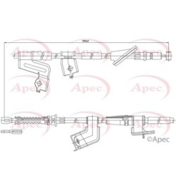 Handbrake Cable APEC CAB1150 OE Ref 47510S5SE14