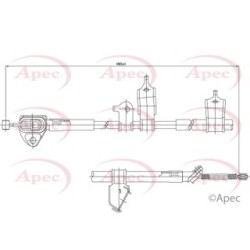 Handbrake Cable APEC CAB1151 OE Ref 4643042140