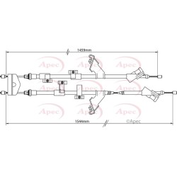 Handbrake Cable APEC CAB1152 OE Ref 1710280