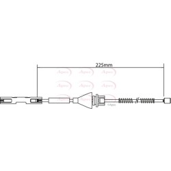 Handbrake Cable APEC CAB1153 OE Ref 1340832